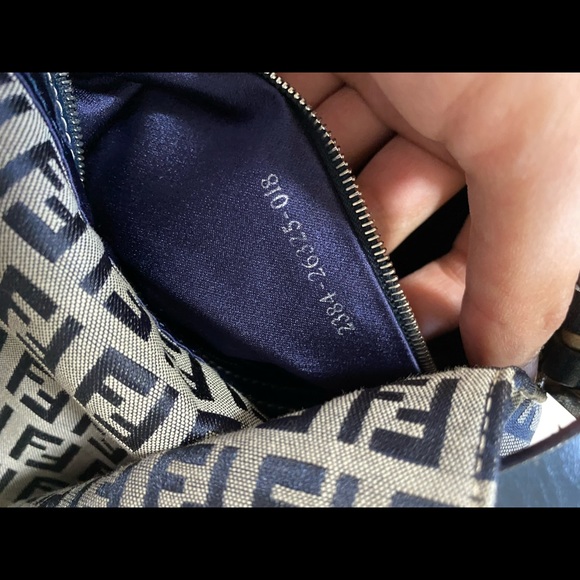 Authentic vintage Fendi blue Zucca mama baguette - Picture 10 of 10
